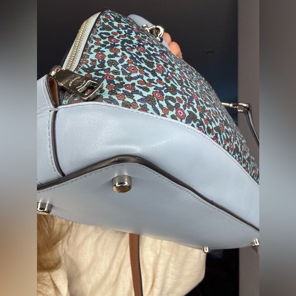 Coach Mini Sierra Dome Satchel Blue Floral - Picture 16 of 17